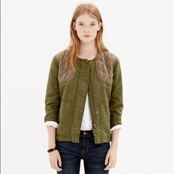 Madewell Jackets & Blazers - Madewell Linen and Silk Quilted Jacket